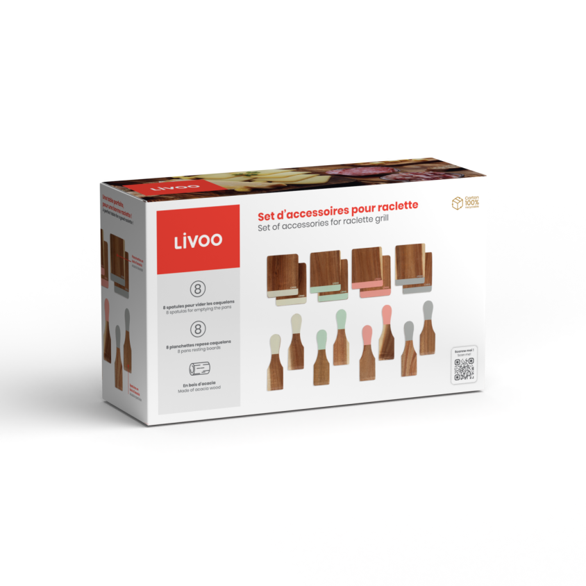 Set d’accessoires pour raclette 16 pièces LIVOO – Image 4