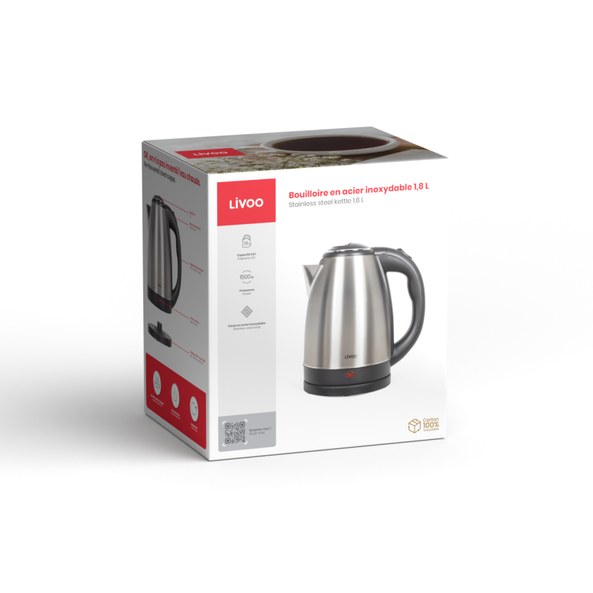 Bouilloire en acier inoxydable 1,8 L LIVOO – Image 3