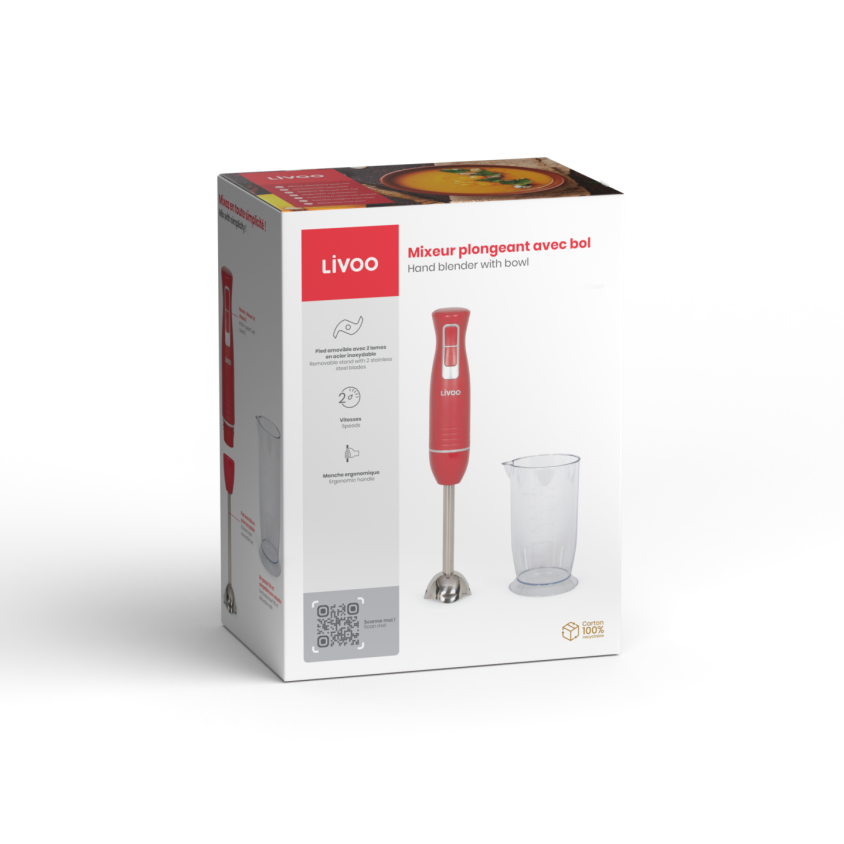 Mixeur plongeant avec bol LIVOO – Image 4