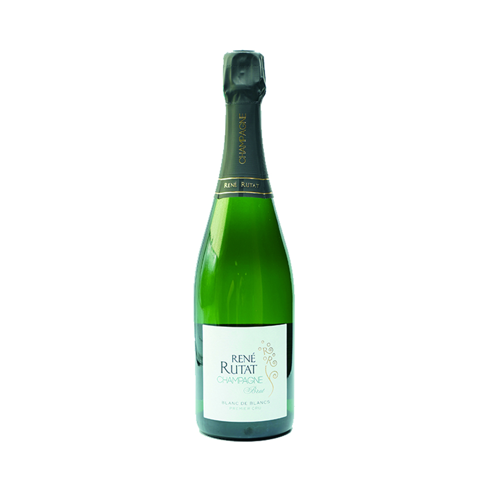 2216 Bouteille de champagne blanc de blanc 1er cru Rene Rutat 75cl