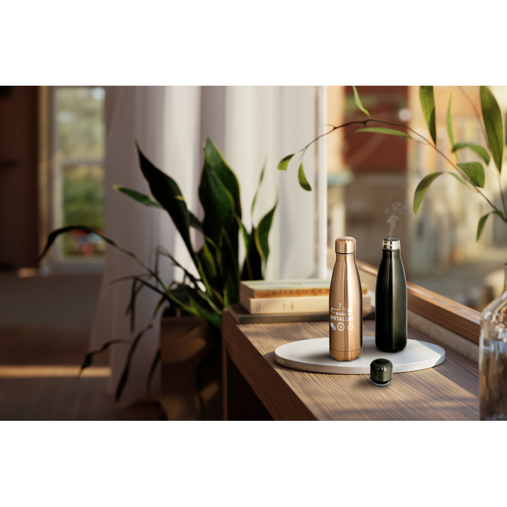 Gourde en acier inoxydable, finition métallique mate 510 ml – Image 2