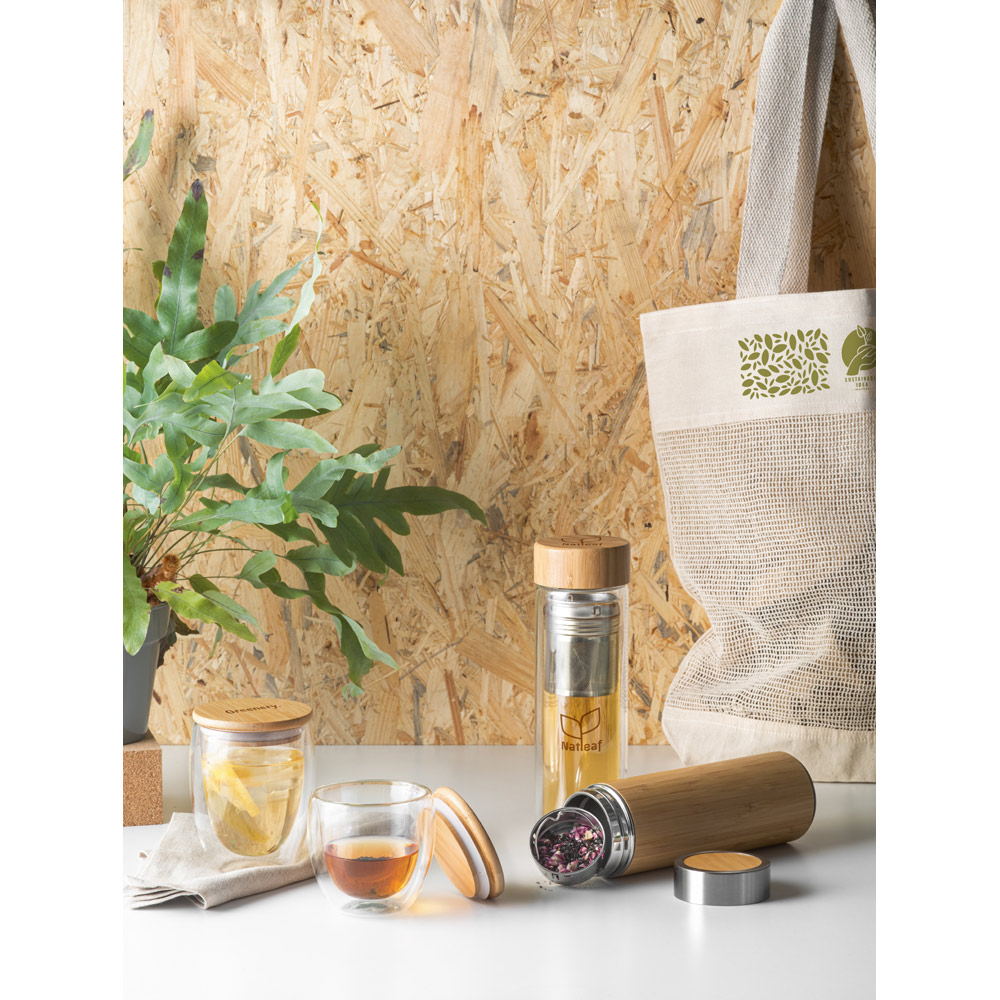 Bouteille avec infuseur 400mL en verre borosilicate – Image 2