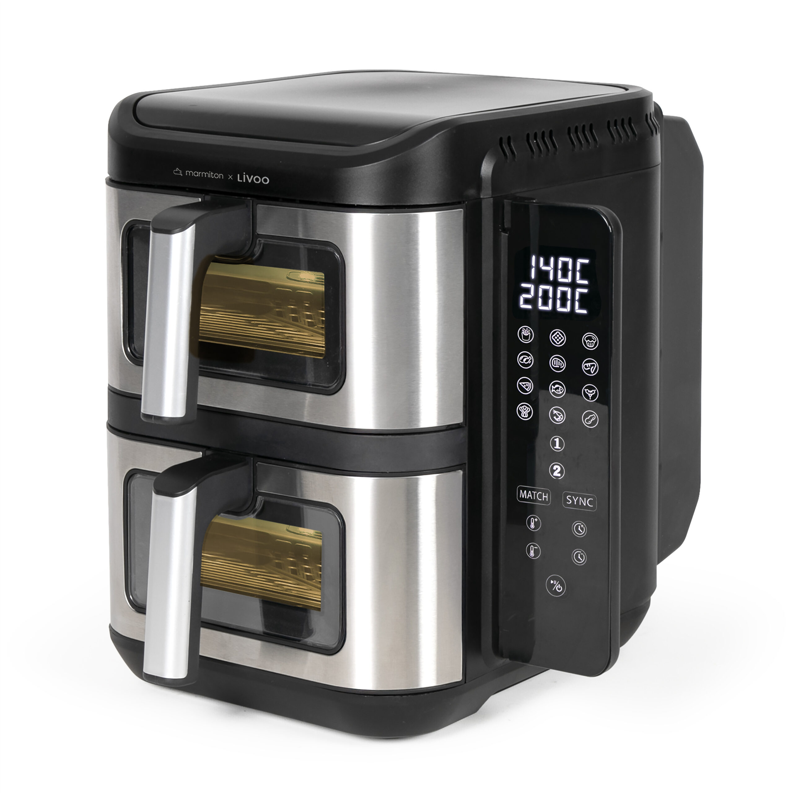 Friteuse sans huile double bac 11 L - Livoo x Marmiton – Image 2