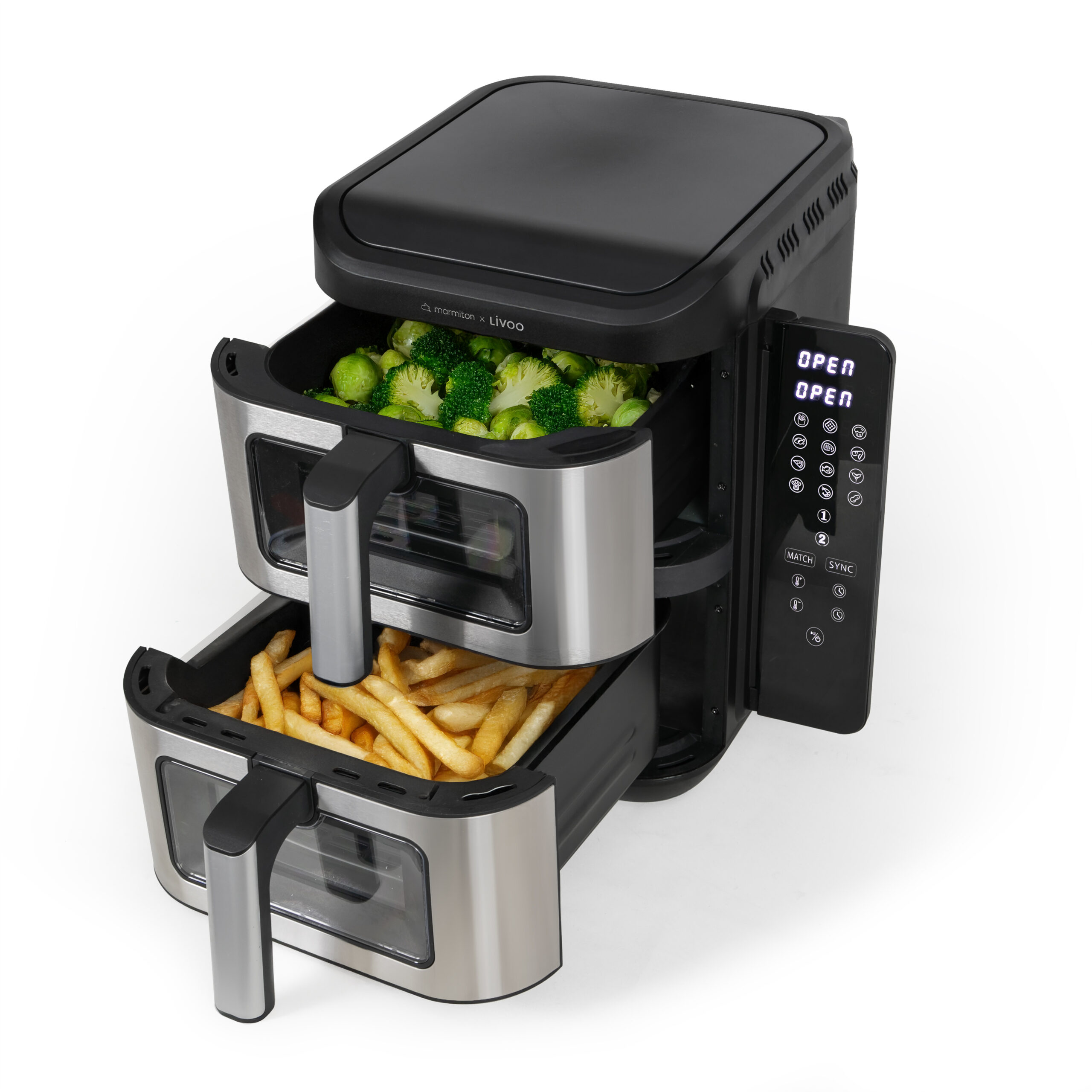 Friteuse sans huile double bac 11 L - Livoo x Marmiton – Image 4