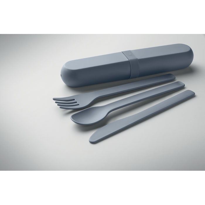 Set de Couverts Réutilisables en PLA de Maïs avec Étui de Transport – Image 3