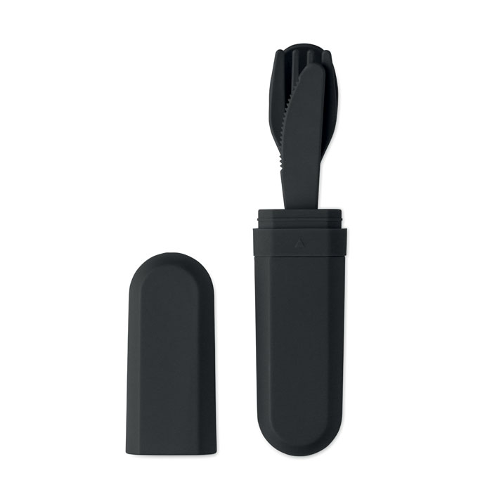 Set de Couverts Réutilisables en PLA de Maïs avec Étui de Transport – Image 4