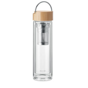 Bouteille avec infuseur 400mL en verre borosilicate