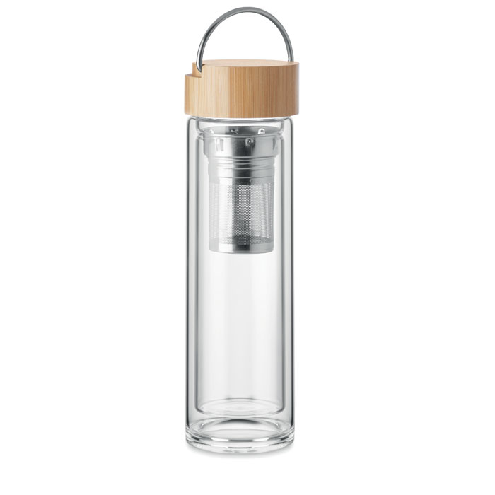 Bouteille avec infuseur 400mL en verre borosilicate