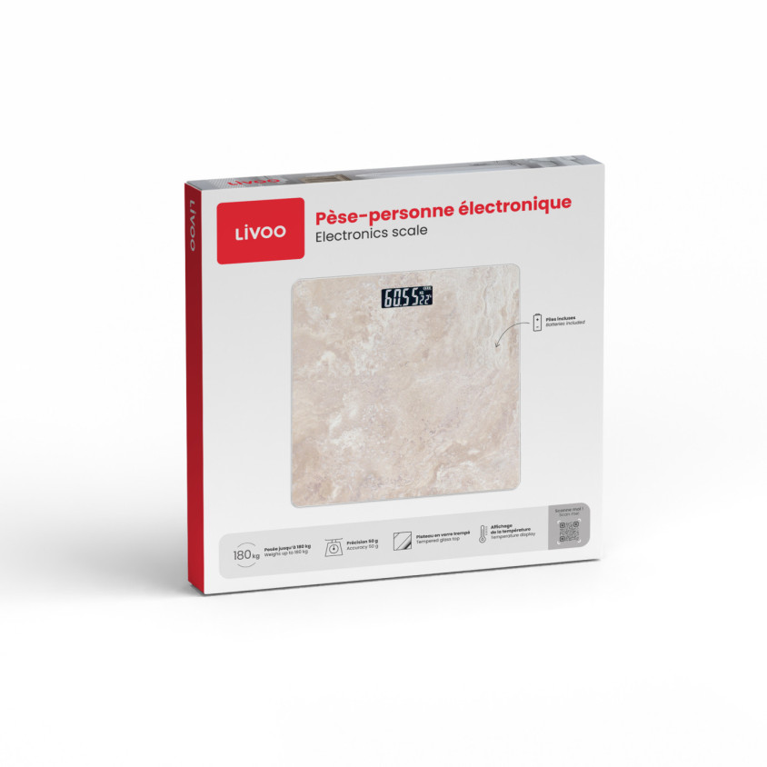 Pèse-personne électronique marbre – Image 2