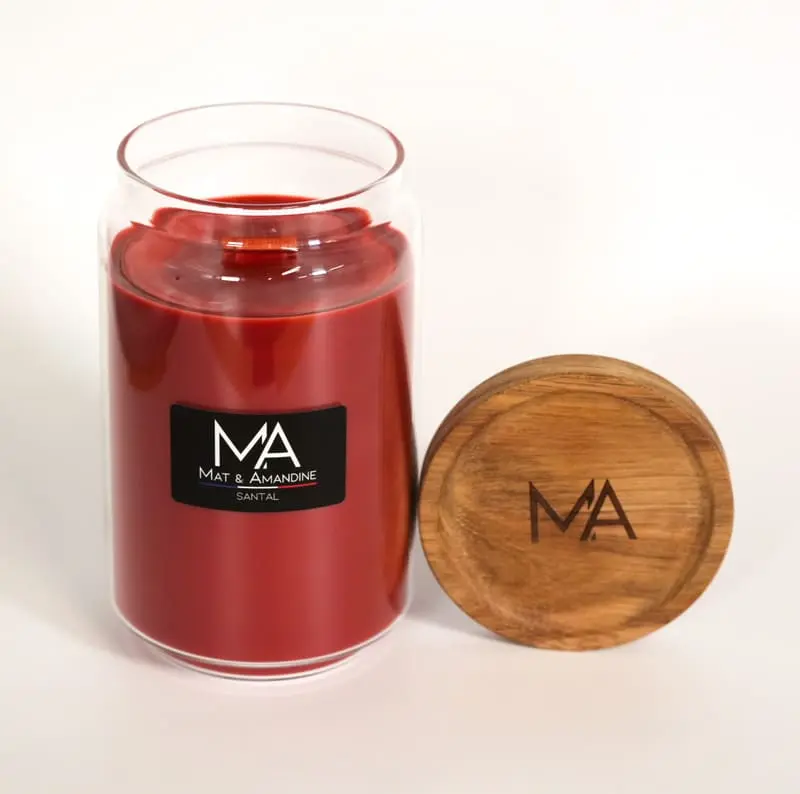 Bougie senteur Santal 350g MAT 130h – Image 3