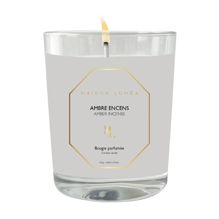 Bougie senteur Ambre Encens 160g LUMEA 50h