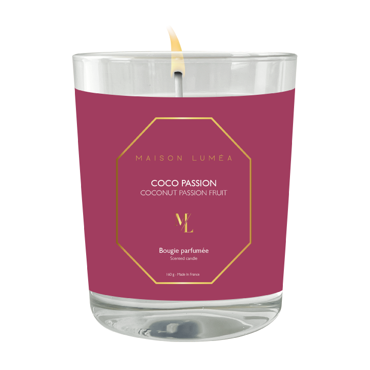 Bougie senteur coco passion 160g LUMEA 50h