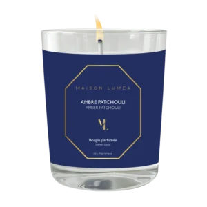 Bougie senteur Ambre Patchouli 160g LUMEA 50h