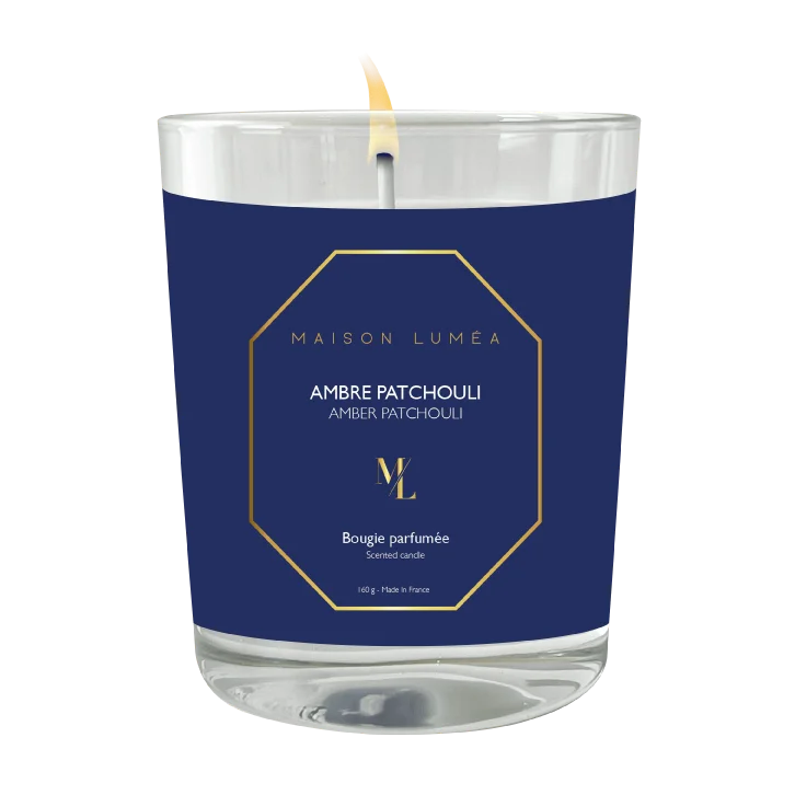 Bougie senteur Ambre Patchouli 160g LUMEA 50h