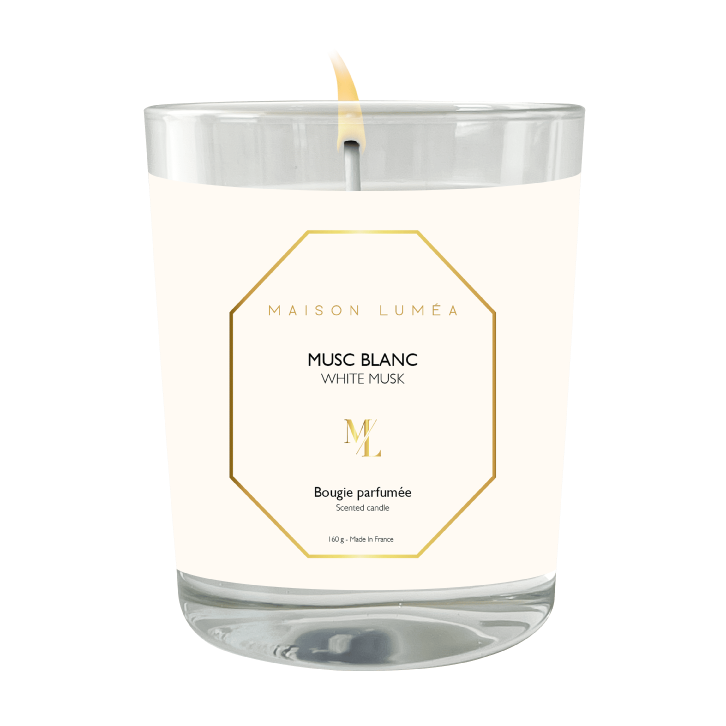 Bougie senteur Musc blanc 160g LUMEA 50h