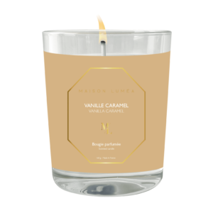 Bougie senteur vanille caramel 160g LUMEA 50h