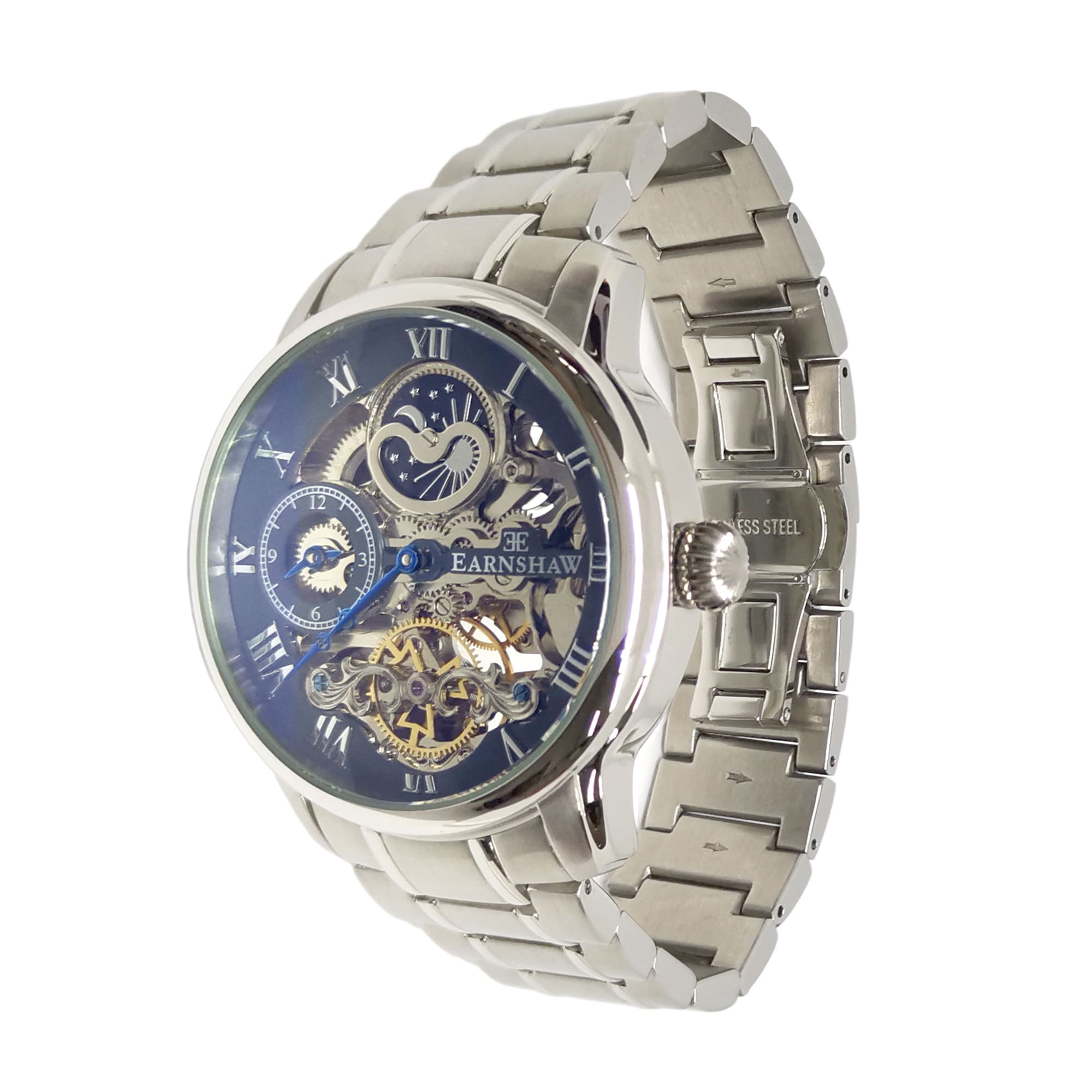 Montre homme EARNSHAW Longitude Mouvement automatique Boitier rond en acier inoxydable – Image 4