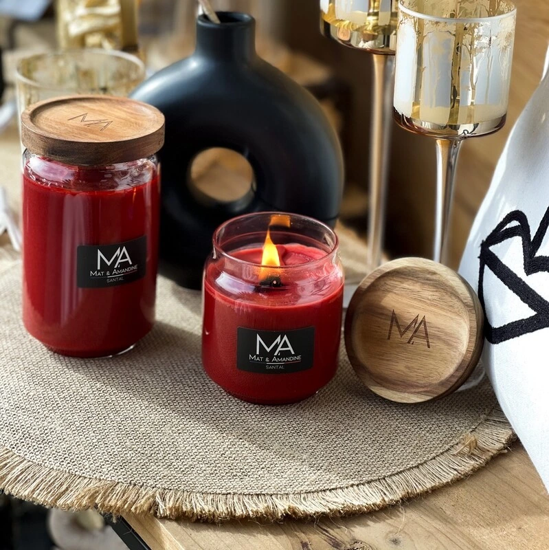 Bougie senteur Santal 130g MAT 30h – Image 2