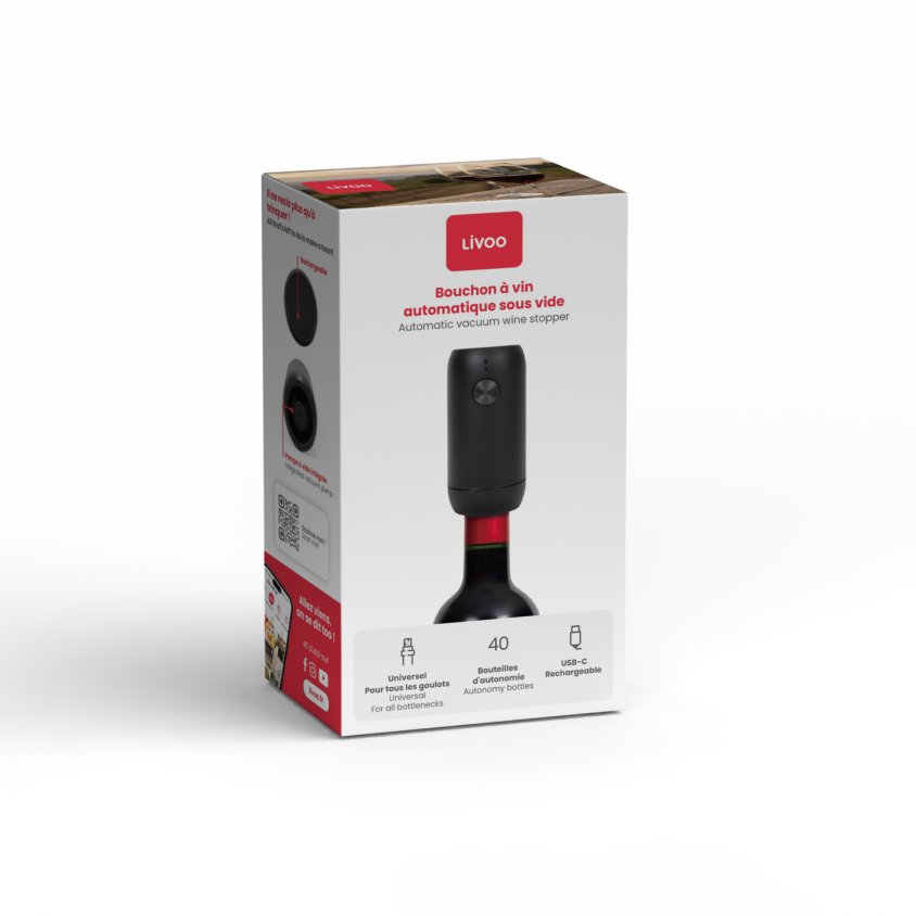 Bouchon à vin automatique sous vide Livoo – Image 4