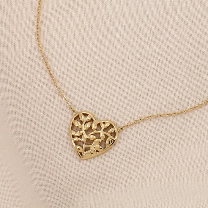Collier minimaliste acier inoxydable pendentif cœur