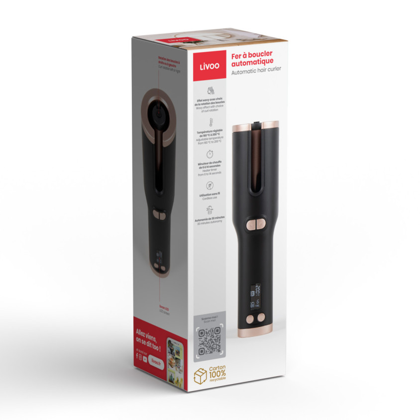 Fer à boucler automatique rechargeable Livoo – Image 5