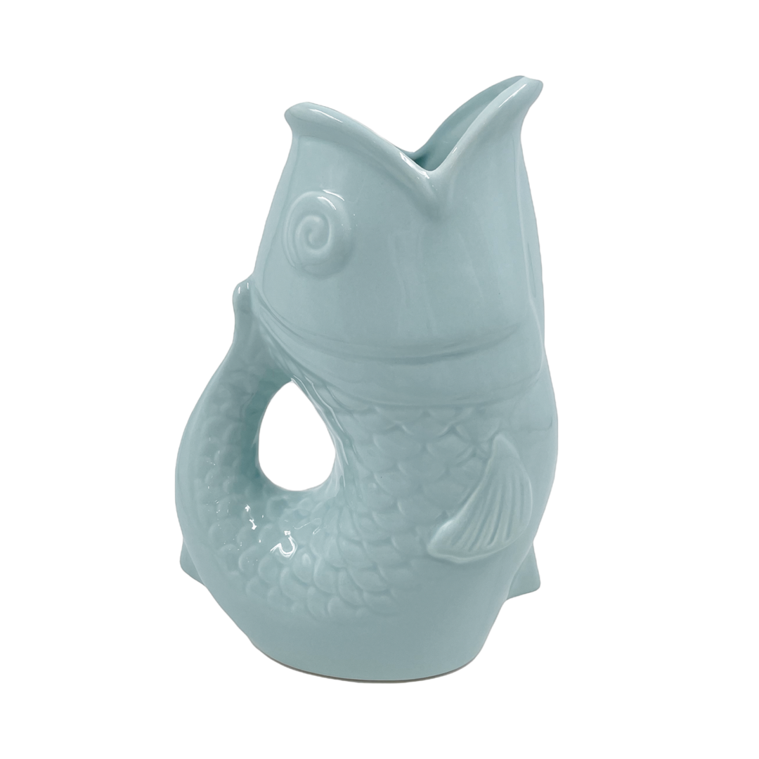 015923-1 Pichet poisson gm bleu givré