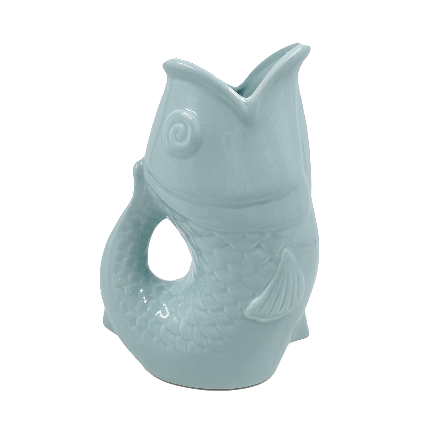 Pichet poisson gm bleu givré