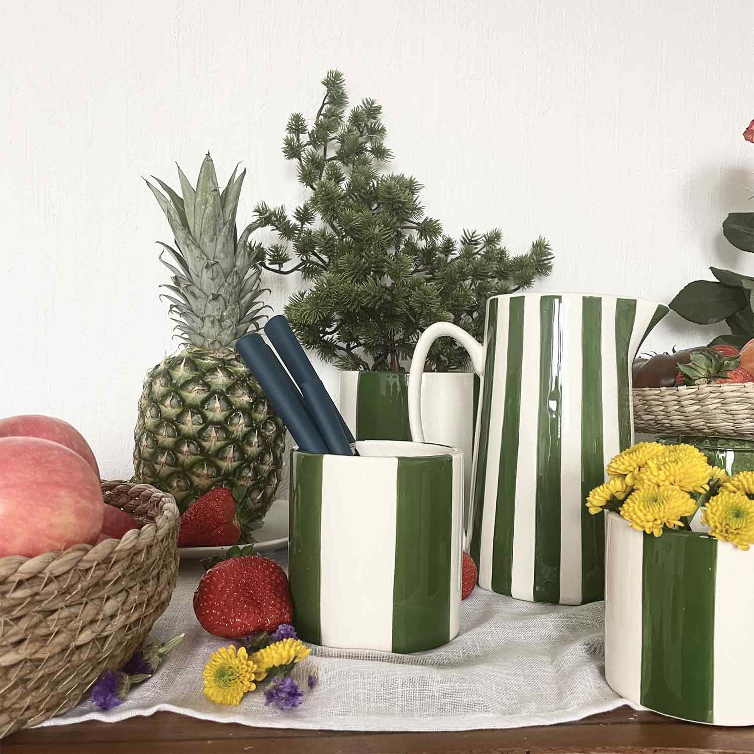 Set de 4 pots rayure vert – Image 5