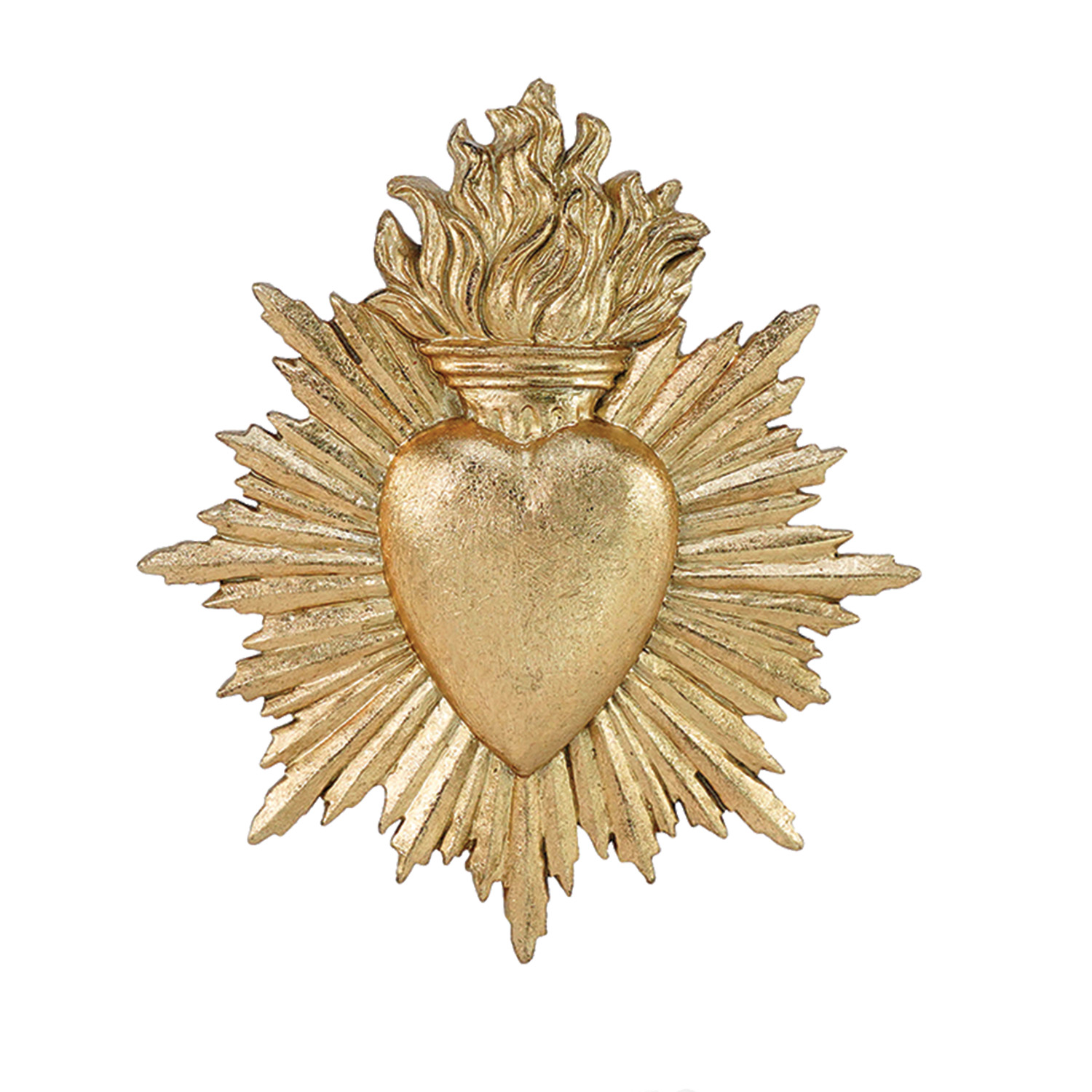 Déco Ex-voto coeur gm doré