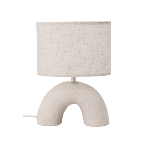 Lampe Nomade "Naturelle" – Base Céramique & Abat-jour Toile