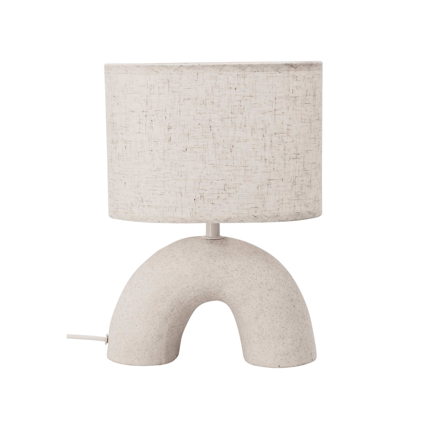 Lampe Nomade "Naturelle" – Base Céramique & Abat-jour Toile
