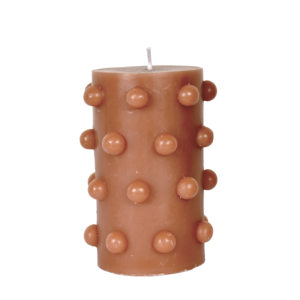 Bougie pillar boules marron