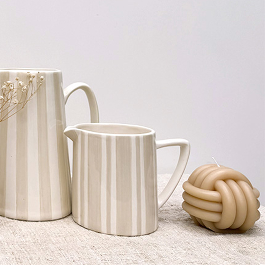 Bougie nœud beige – Image 2