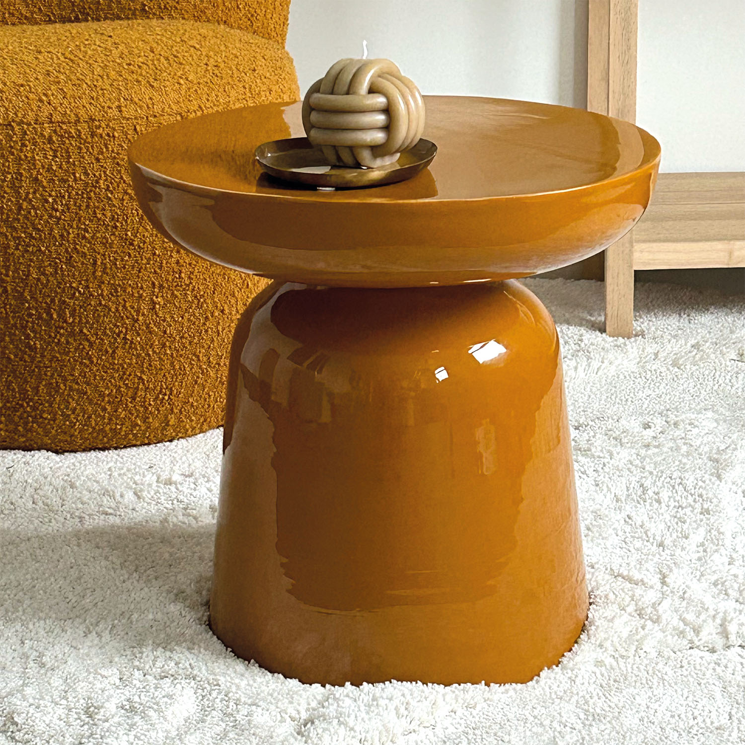 Bougie nœud beige – Image 4