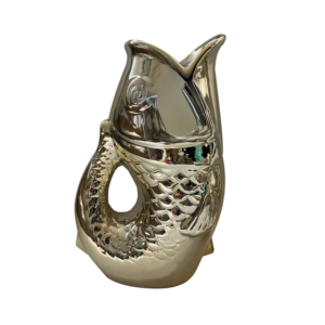 Pichet ceramic Poisson gm doré