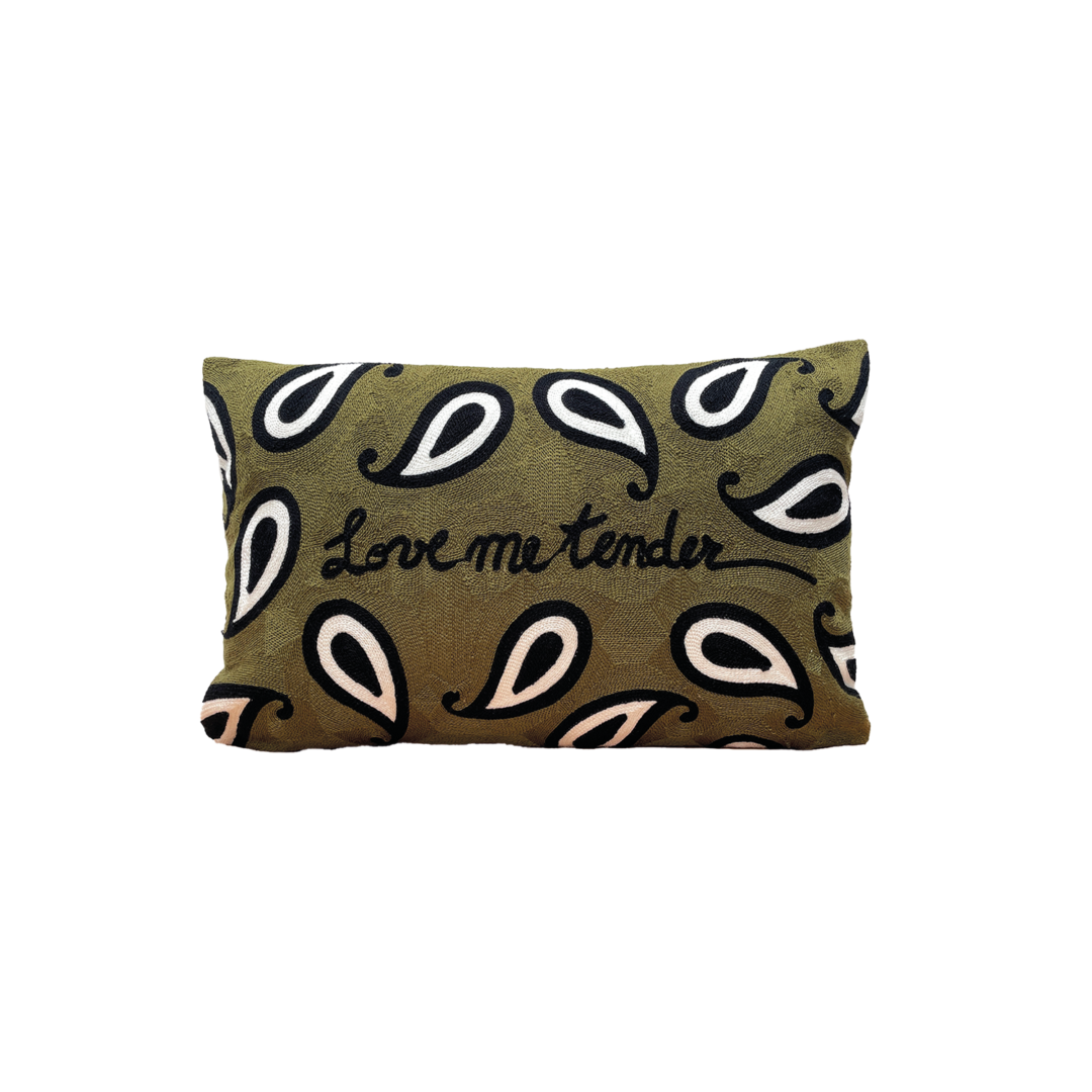 Coussin Influence bandana kaki