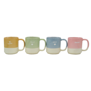 Set de 4 mugs viva