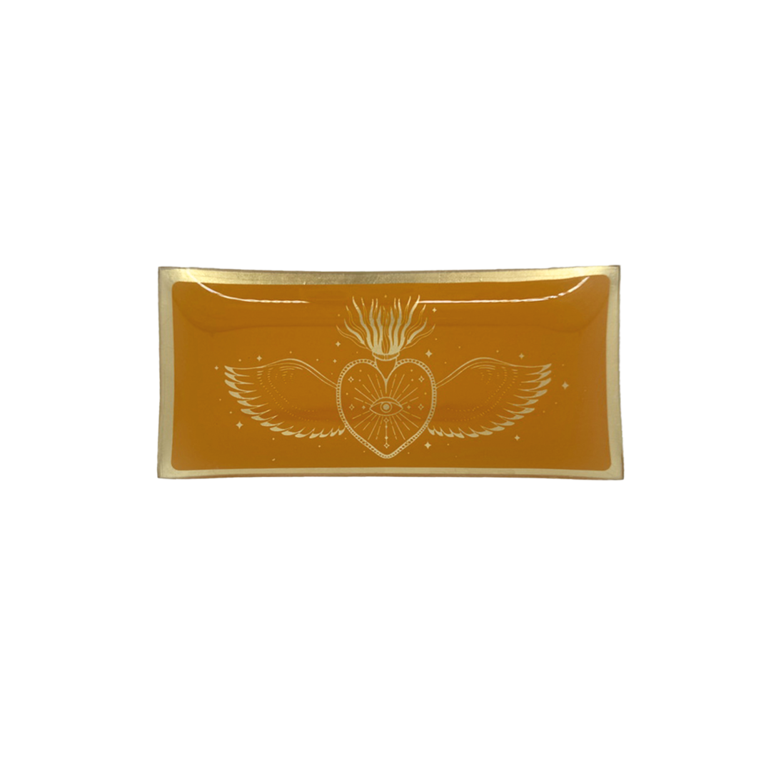 018489-1 Plateau Ex-voto rectangle brun orange