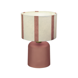 Lampe LED à Rayures – Rose Pastel