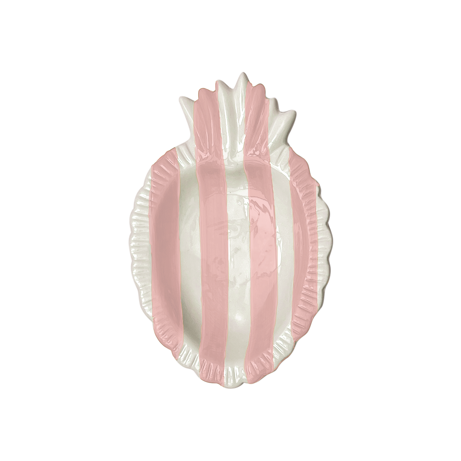 Coupelle Ex-voto rayure rose