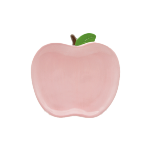 Assiette pomme rose