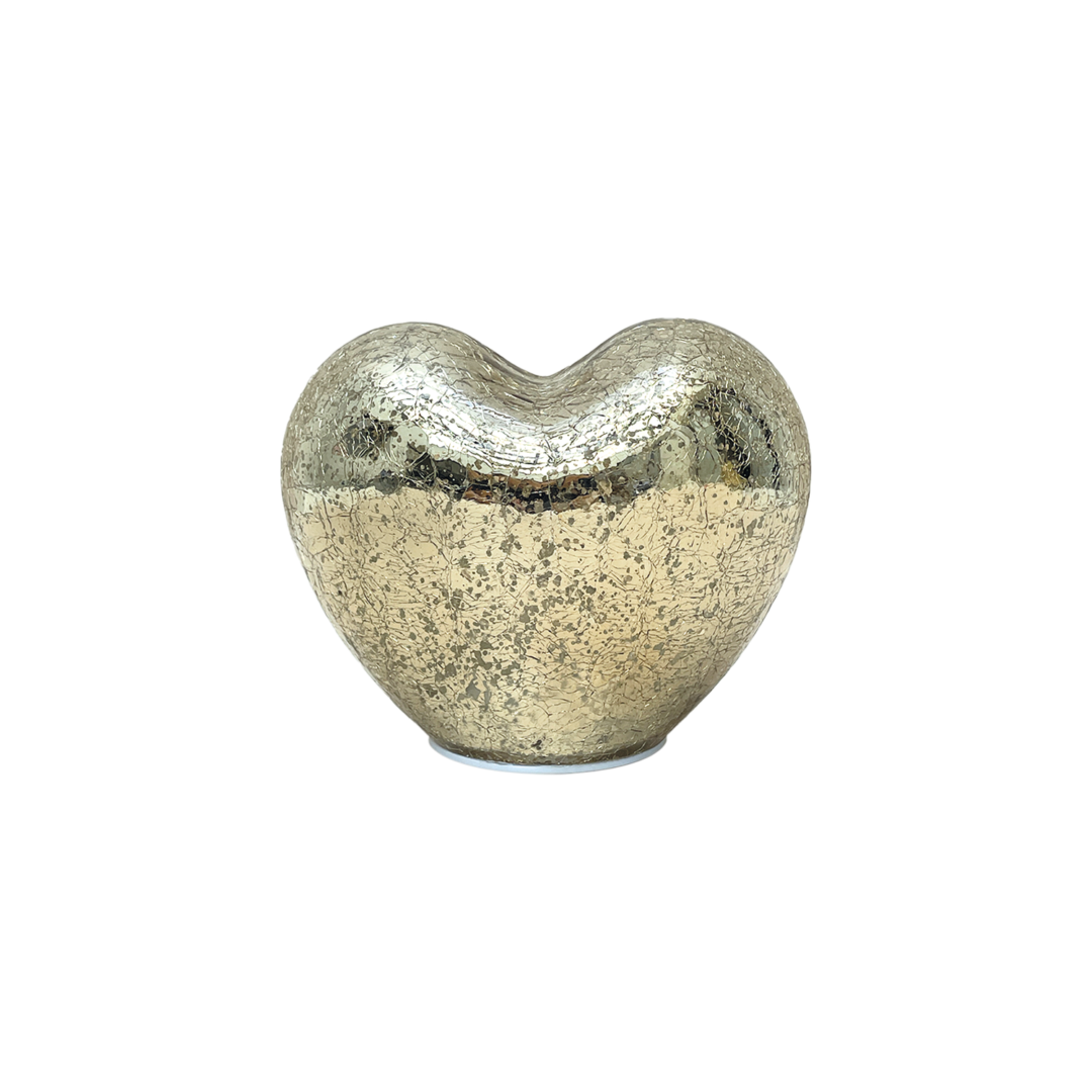 019087-1 Déco LED coeur mini doré vieillit à piles