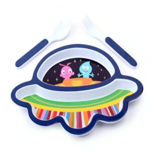 Set de Vaisselle Enfant "OVNI" – Assiette et Couverts