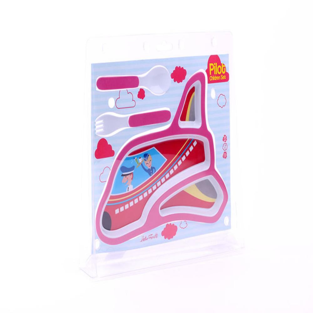 Set de Vaisselle Enfant "Avion" – Assiette et Couverts – Image 2