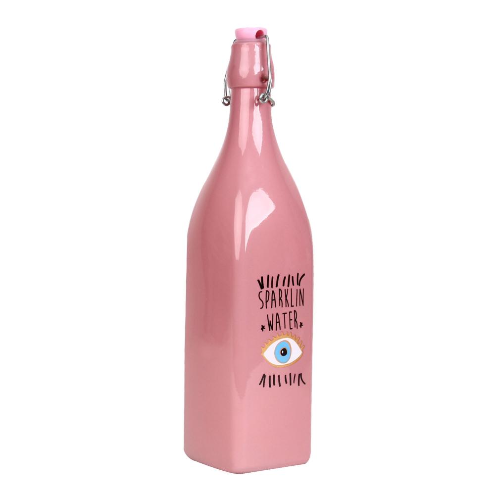 Bouteille en verre "Outstanding" – Rose – 1 L – Image 2