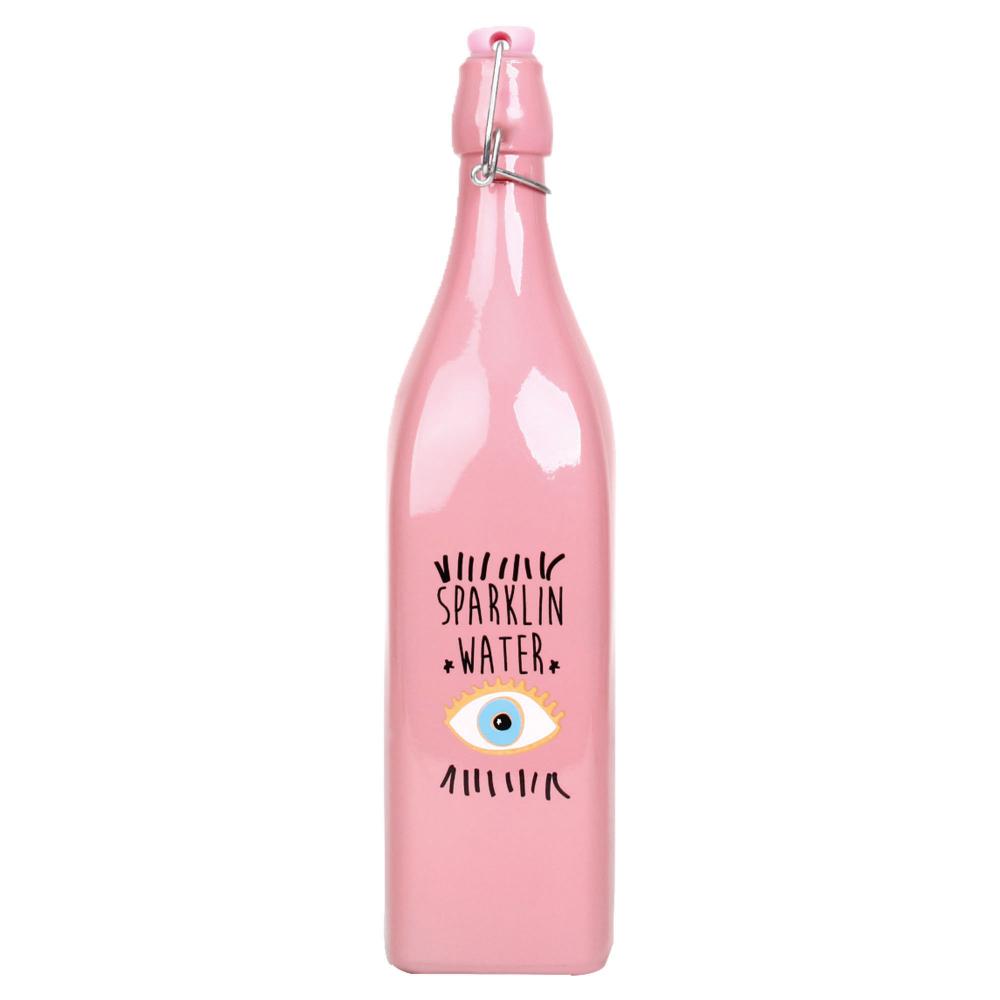 Bouteille en verre "Outstanding" – Rose – 1 L