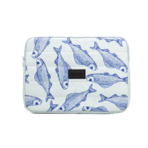 Housse d'ordinateur 15" Poissons – Bleu Clair
