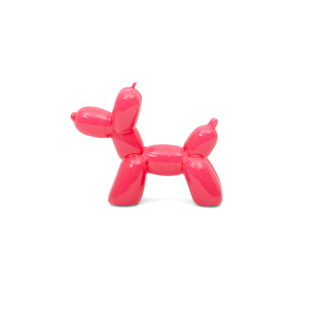 122311-l Bougie Chien Ballon Magenta