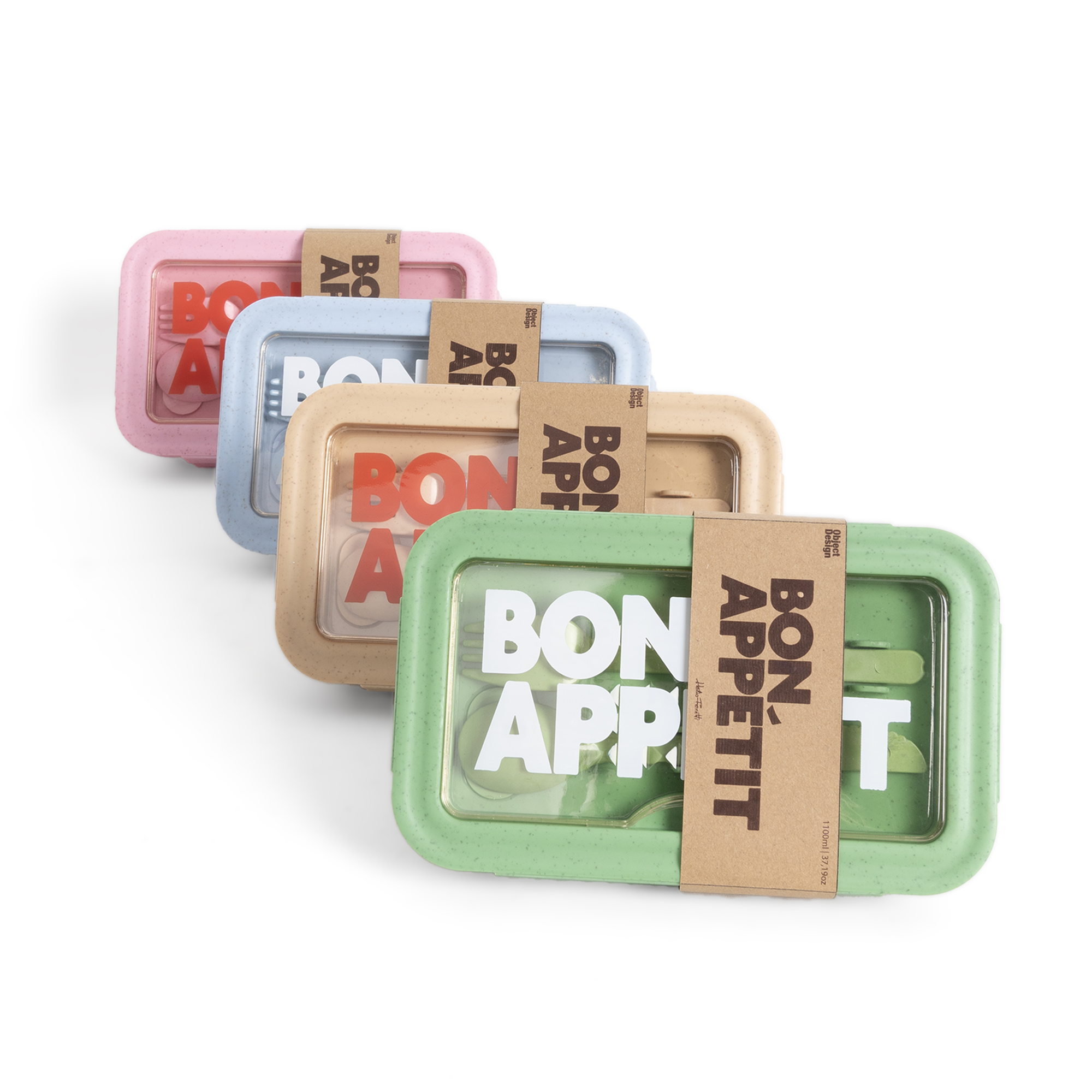 Lunch Box "Bon Appétit" – Rose – 1100 ml – Image 3