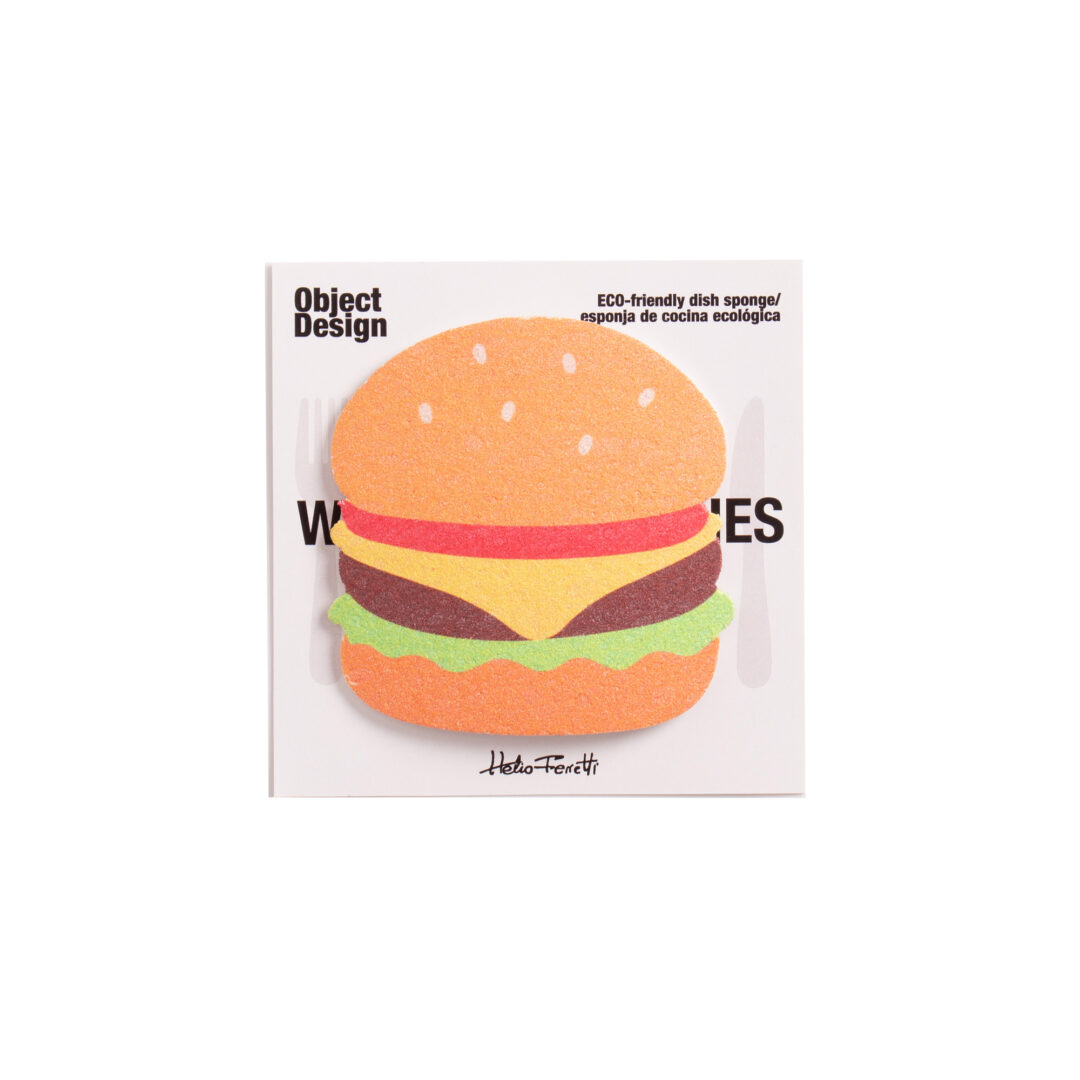 122843-l Pack de 2 Éponges de Cuisine Hamburger